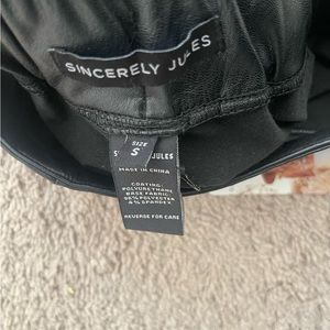 Faux leather shorts. New with tags